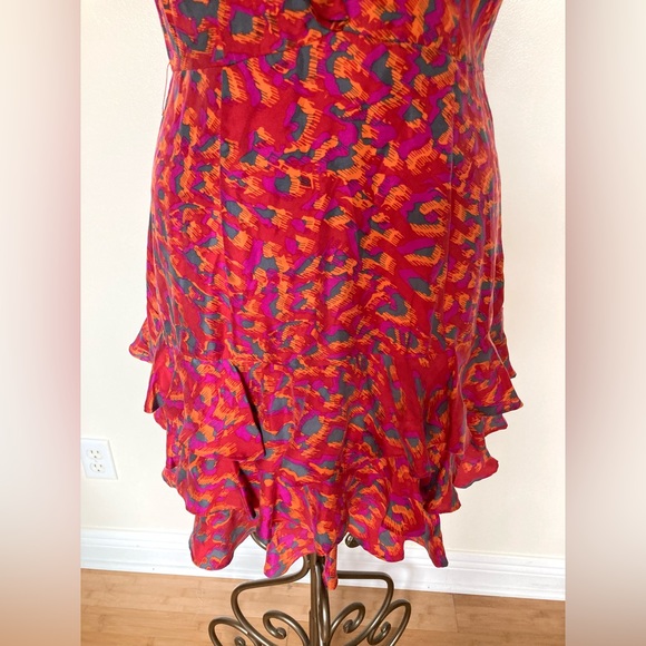 RACHEL ZOE 100% Silk Ruffle Dress - Picture 6 of 16